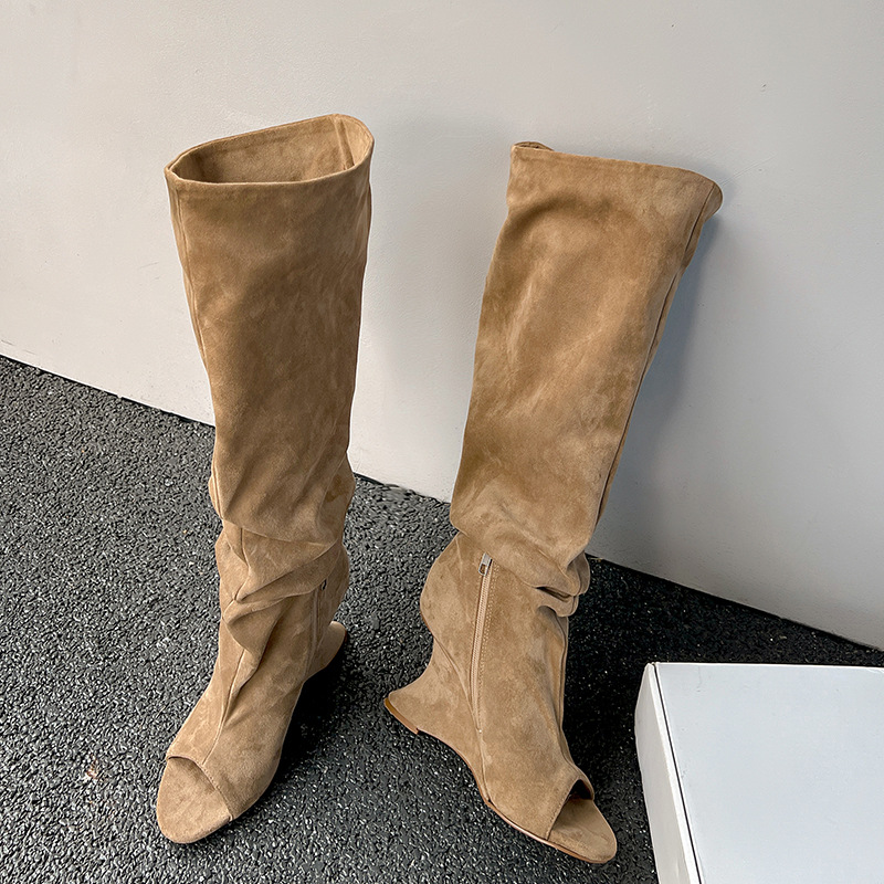 Boot Sock Slouchy - AIYKAZYSDL غريبة إسفين كعب اللمحة تو