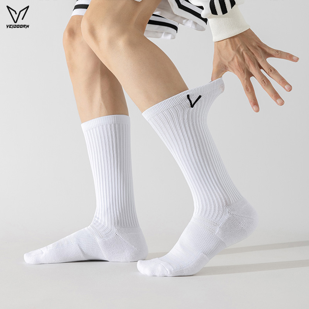Athletic Sock Cushion - 4 أزواج من جوارب Veidoorn الرياضية