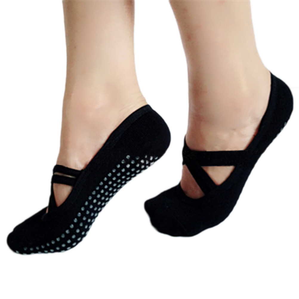 Grip Sock Yoga - زوجان من جوارب اليوغا النسائية المصنوعة