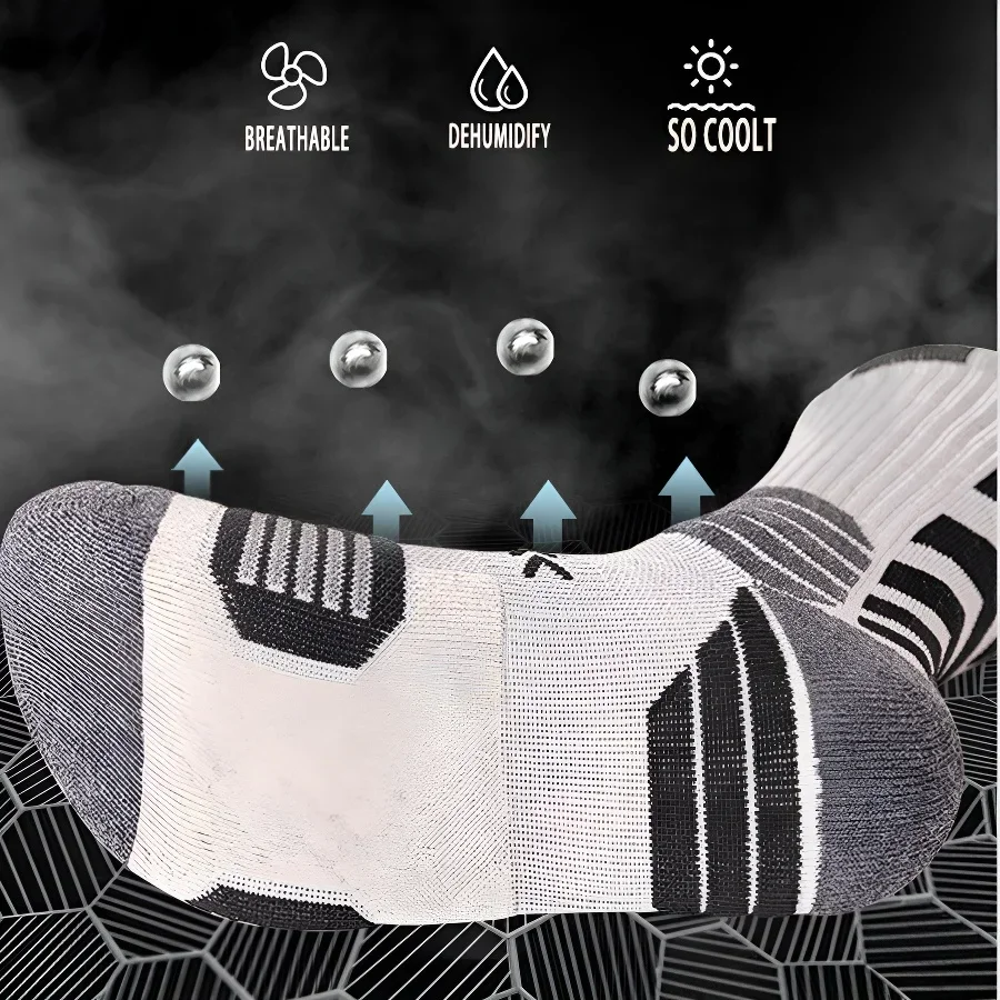 جوارب ضاغطة شبكية قابلة للتنفس - مراجعة Athletic Sock Cushion وسعره