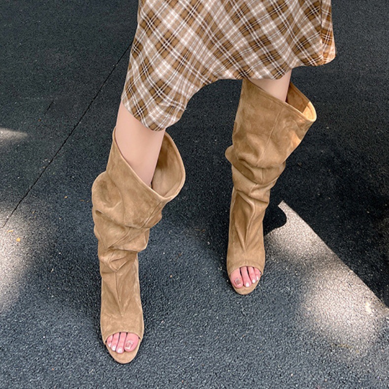 AIYKAZYSDL غريبة إسفين كعب الل - مراجعة Boot Sock Slouchy وسعره