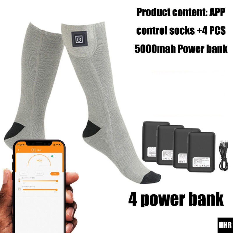 جوارب مدفأة بتحكم ذكي عبر التط - مراجعة Thermal Sock Winter وسعره