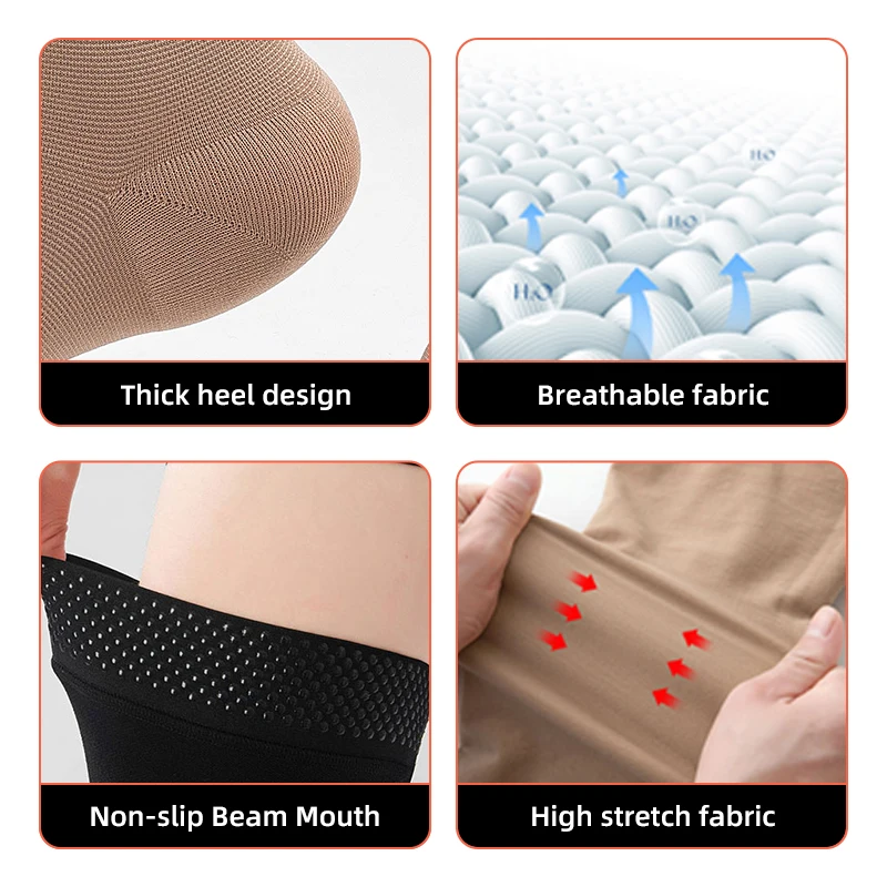 30-40 مم زئبقي فوق الركبة مغلق - مراجعة Compression Sock Medical وسعره