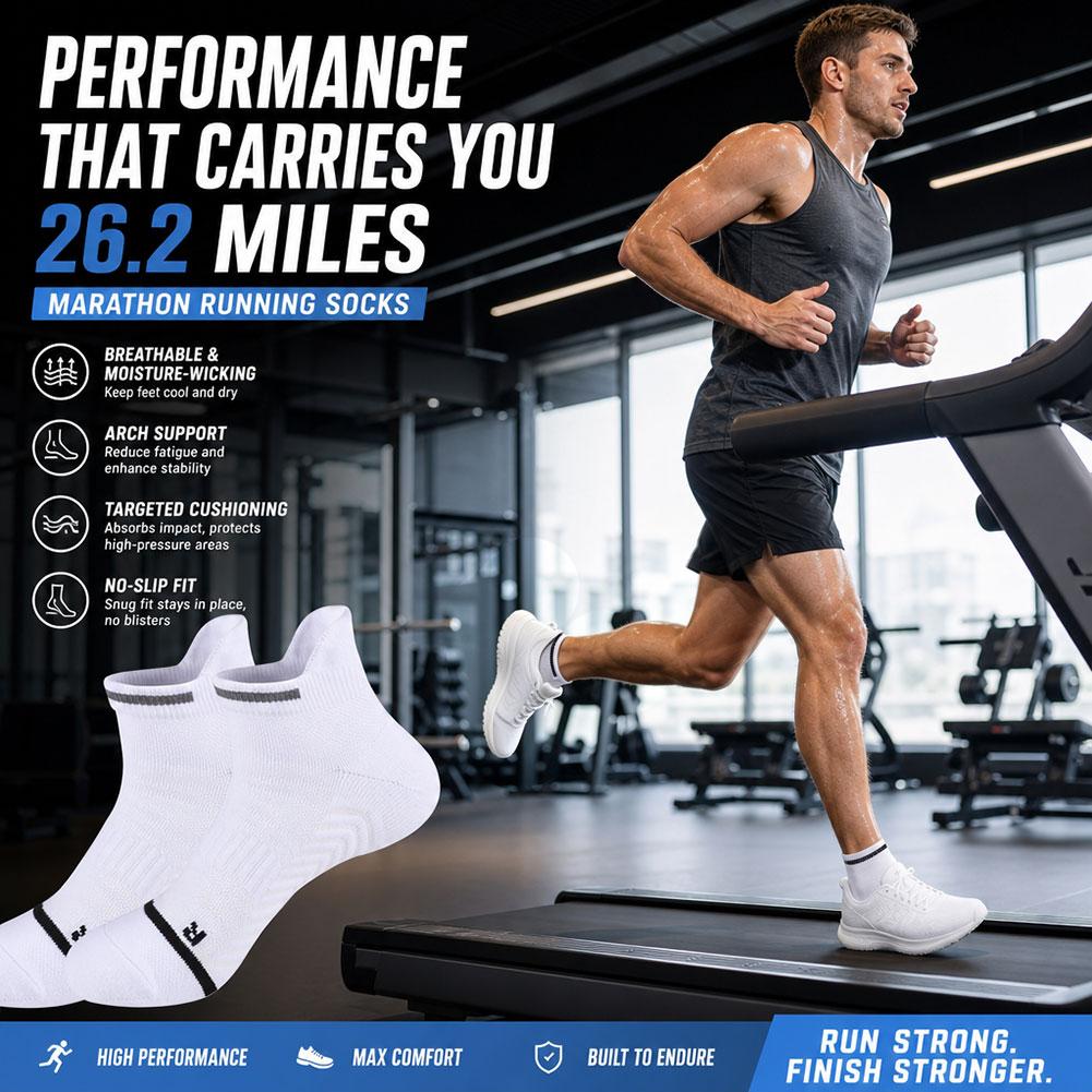 جوارب احترافية لسباقات الماراث - مراجعة Athletic Sock Cushion وسعره