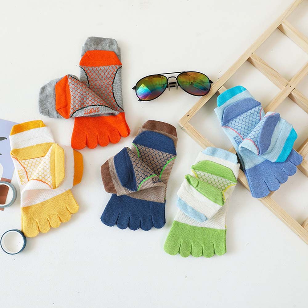 جوارب قطنية للأطفال بألوان متن - مراجعة Toe Sock Split وسعره